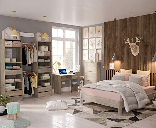 Marca Amazon - Movian Inari Modern - Escritorio con 1 cajón, 50 x 90 x 73 cm (Efecto Roble)