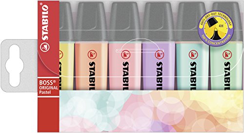 Marcador pastel STABILO swing cool Estuche con 6 colores + STABILO BOSS Original PASTEL Marcador Estuche 6 colores