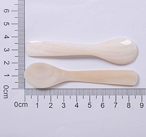 Marycrafts Juego De 6 Cuchara De Concha De Nácar Para Caviar Huevos Pescado