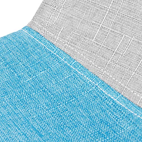 Mc Haus SENA Patchwork - Pack 2 Sillas comedor vintage patchwork tower multicolor azul diseño tapizado sillas salon estilo retro diseño tower 49x46x84cm