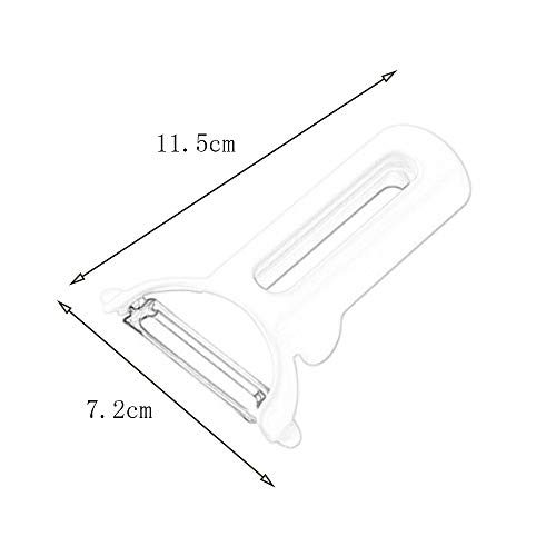 MED Patata multifuncional cuchillo de pelado Domésticos de Cocina Policía de la fruta y el cuchillo de cepillado vegetal de Apple raspado Peeler Cuchillo pelador (Color : Blanco)