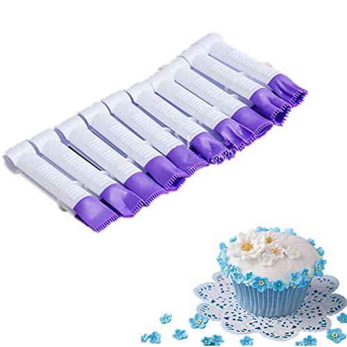 Meiyiu 10 Unids/Set Tortas de Fondant Flor de Pincher Serrada Borde de Encaje Clip de Fondant Cortador de Galletas Decoración Herramienta de Pasta de Goma de Azúcar Sugarcraft