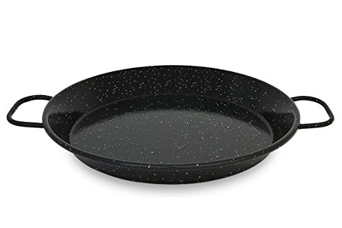 Menax - Paellera - Acero Esmaltado Vitrificado - 34 cm - Hecho en España