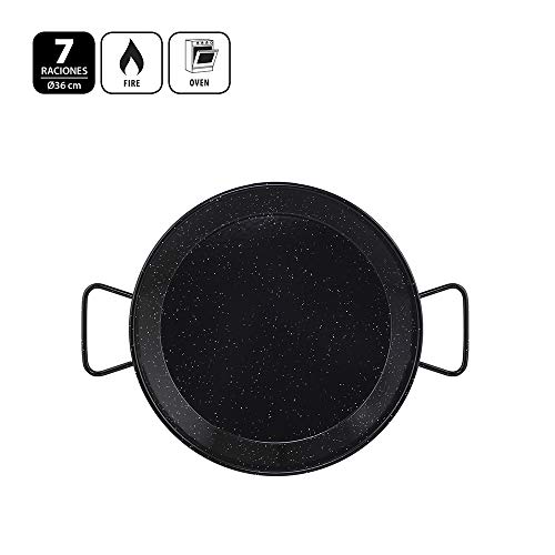 Metaltex - Paellera Acero Esmaltado 7 Raciones 36 cm