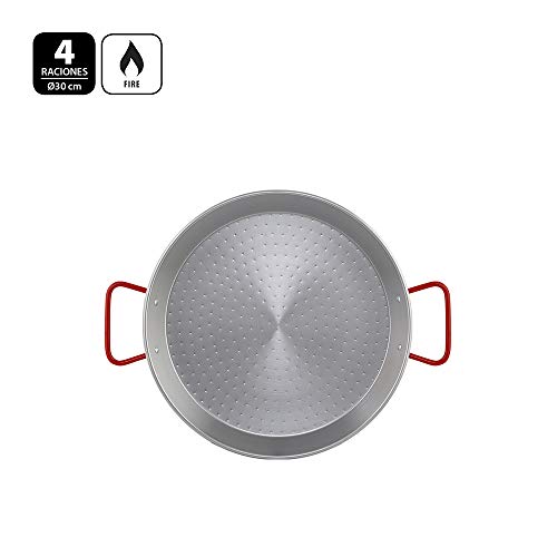 Metaltex - Paellera Acero Pulido 4 Raciones 30 cm