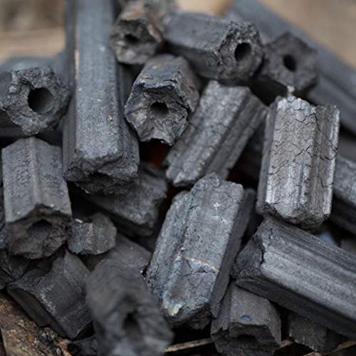 MezoJaoie Briquetas de Barbacoa carbón de bambú Largo Tiempo de combustión | Sin Humo y sin Olor | Restaurante Charcoal | Asegura un Sabor de Comida Puro y Delicioso | Quema para Asar