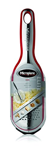 Microplane Elite Series-Rallador Grueso, Color Rojo, Acero Inoxidable, Coarse