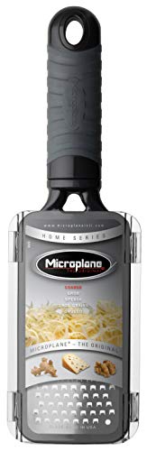 Microplane Home - Rallador (ralladura Gruesa), Color Negro