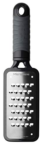 Microplane Serie Home Rallador Extragrueso, Acero Inoxidable, Negro, 27.10x7.10x2.10 cm