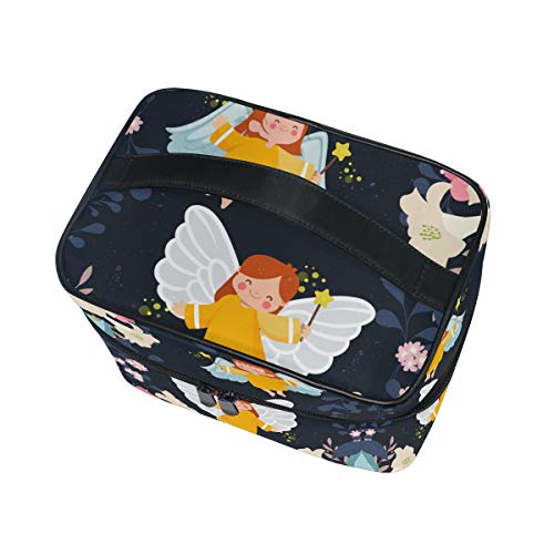 Miel De Abeja Angel Bolsa Mochila de Maquillaje Almacenamiento Organizador de Cosméticos Portátil Estuche para Mujeres Señoras Niñas