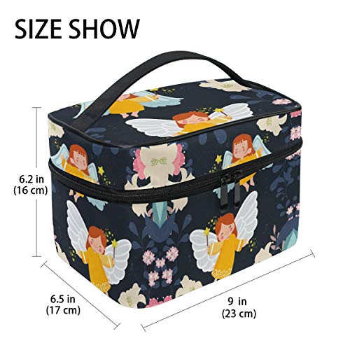 Miel De Abeja Angel Bolsa Mochila de Maquillaje Almacenamiento Organizador de Cosméticos Portátil Estuche para Mujeres Señoras Niñas