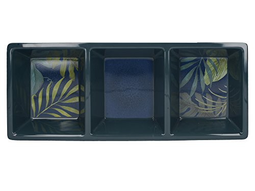 MIKASA Drift - Bandeja de melamina con divisores, 37 x 15 cm