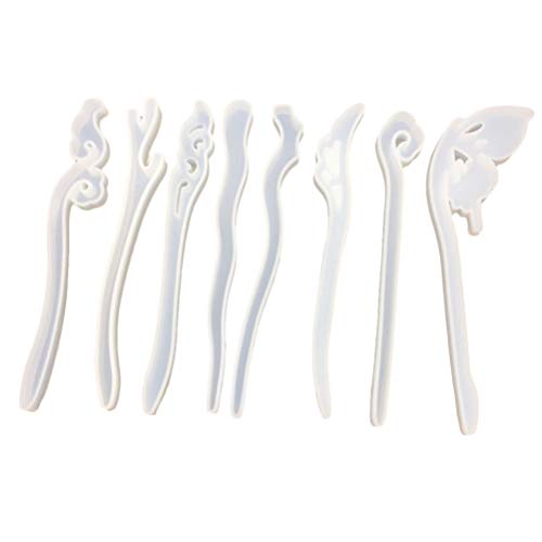 MILISTEN 8 Piezas Moldes de Joyería de Resina Moldes de Silicona para Joyería Horquillas para Joyería Moldes para Manualidades de Bricolaje Fabricación de Joyas (Estilo Mixto)