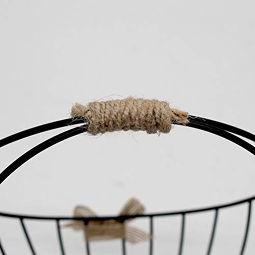Milisten - Cestas de Huevos de Granja rústicas Decorativas de Hierro para decoración del hogar con asa para baño, Dormitorio, Cocina, Color Negro