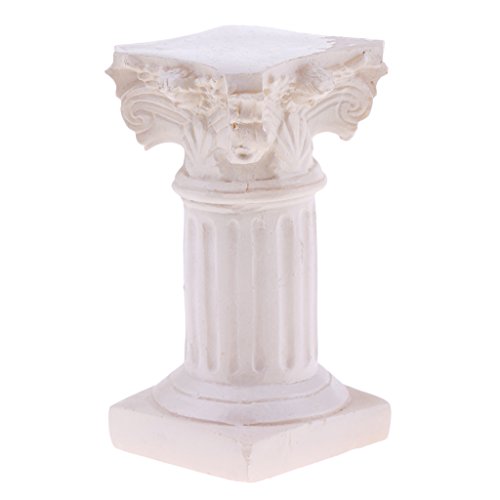Mini Modelo en Miniatura Resina Artesanía Micro Paisaje Ornamento Decoración - Columna Romana 3.5x3.5x6.7 cm