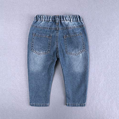 Mitlfuny Conjunto de 2 Piezas Cuadros Blusas + Vaquero Pantalones Jeans Ropa de Bebé Camisetas de Manga Larga Niñas Niños Solapa Botón Verde Camisas Tops Primavera Otoño Trajes Niño 1-6 Años