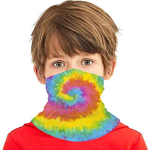 Mkh Pastel Tie Dye Teen Deportes al aire libre Transpirable a prueba de viento Toalla de cara de seda de hielo