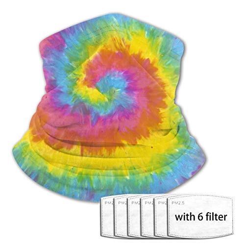 Mkh Pastel Tie Dye Teen Deportes al aire libre Transpirable a prueba de viento Toalla de cara de seda de hielo