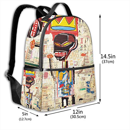 Mochila Mochila de Viaje Jean Michel Basquiat Backpack 3D Full-Print Backpack Campus School Bag Casual Backpack Gym Travel Hiking Backpack