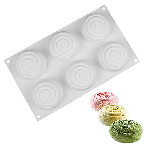 Molde Antiadherente de la Torta de Silicona - Forma de Espiral Redonda Moldes de Silicone para Repostería Bizcocho/Chocolate/Pudín/Jabon/Pastel/Pastelería #3