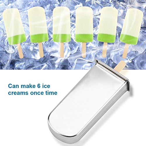 Molde de helado, Moldes de acero inoxidable Helado Cocina industrial para el hogar Herramienta de fabricación de moldes de hielo Pop DIY Herramienta de cocina Máquina de hacer hielo Ice Pop(4#)