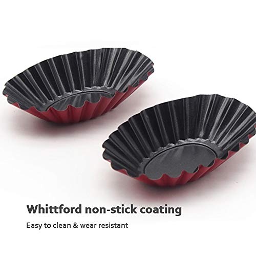 Molde Pudín Ovalada Huevo Tarta de Acero al Carbono Magdalena Torta Moldes Reposteria el Bicarbonato de Herramientas Molde para Bizcocho,10pcs