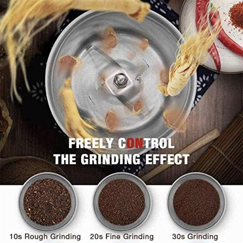 Molinillo de café eléctrico, 150W multifunción rotura violenta de la máquina, de acero inoxidable Hojas Coffee Grinder especias, bajo ruido de grano trituradora de alimentos Spice Mill de Semillas de