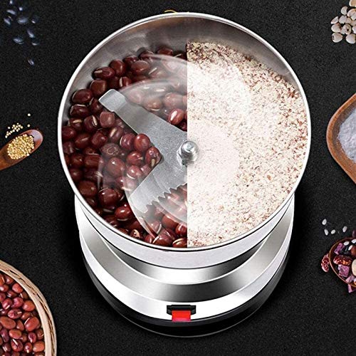 Molinillo de café eléctrico, 150W multifunción rotura violenta de la máquina, de acero inoxidable Hojas Coffee Grinder especias, bajo ruido de grano trituradora de alimentos Spice Mill de Semillas de