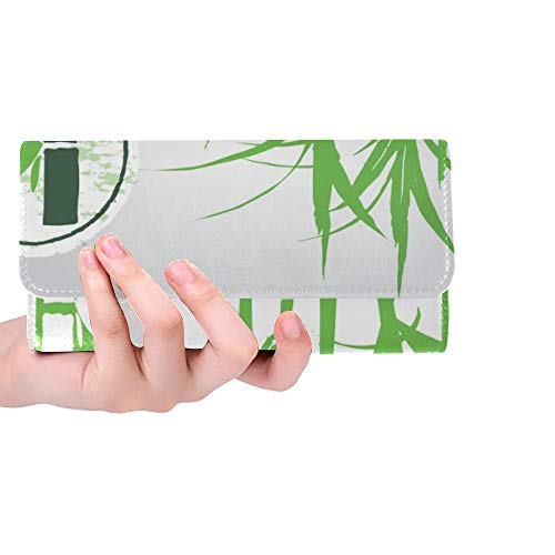 Monedero con Bloqueo de RFID Carteras largas de Cuero para Hombres Jugosas azúcares Verdes Dulces Niñas Cartera Larga Cuero Triple Cartera de Embrague Larga Estuche para Tarjeta de crédito Estuche