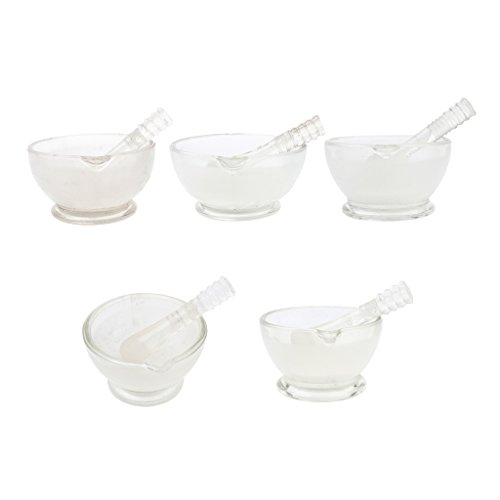 Mortero de Vidrio con Maja Mezclador Tubo de Baño Fontaneros Suministros Casera Patios - Como se muestra, 60 mm
