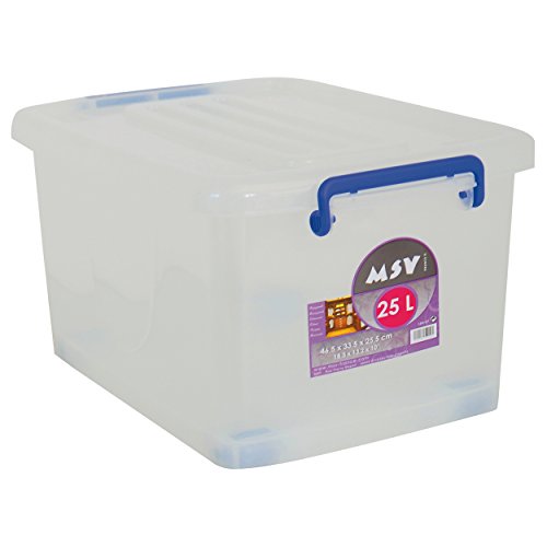 MSV Caja DE ORDENACION 25L, Polipropileno, Blanco, 46.5x33.5x25.5 cm