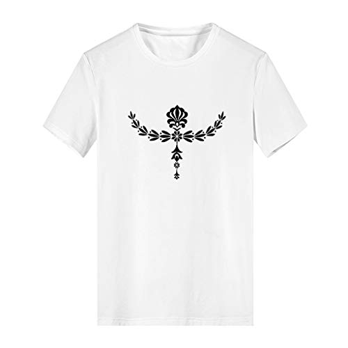 Mujeres de impresión de Bolsillo más el tamaño de Manga Corta Blusa Easy Top Camisa Mujer Mangas Largas Tops Algodón Cuello Redondo Blusa Túnica Casual Fiesta Elegante Tank Tops Blusa