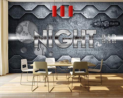 Murales De Pared Papel Tapiz En Maquinaria De Engranajes Eólicos Industriales Europeos Y Estadounidenses Bar Cafetería Utillaje Wall-250Cmx175Cm