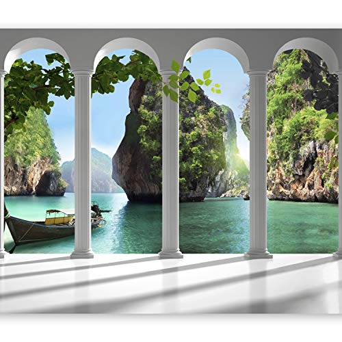 murando Fotomurales autoadhesivo 343x256 cm XXL Papel pintado tejido no tejido Decoración de Pared decorativos Murales moderna de Diseno Fotográfico Playa Naturaleza Paisaje Mar 10110903-13