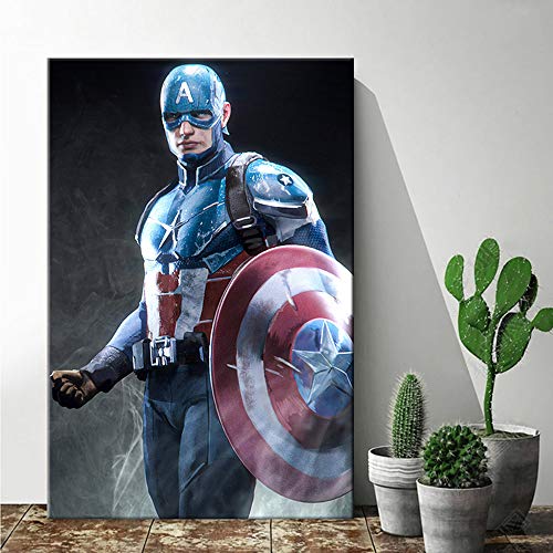 MUYEY Pintura sobre decoración del hogar Moderno de Pared de la Lona Pintor Pintura Superhero Imprimir Lámina decoración de la Pared en la Lona Ilustraciones,D