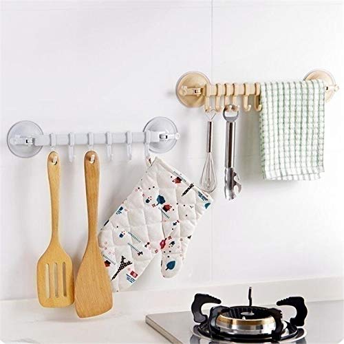 N / A 1 Ventosa de plástico Colgador de Cocina Caja de Almacenamiento Toalla de baño Gancho de baño Utensilios para el hogar Estante de Almacenamiento Flexible Aprox. Los 34 * 7cm