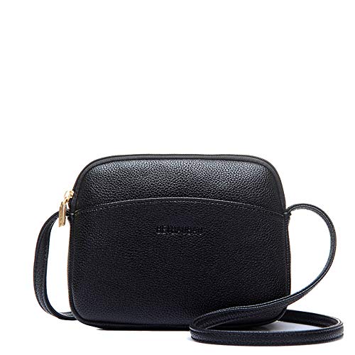 N / A Bolsos Cruzados Calientes para Mujeres Mini Bolso de Mensajero Casual de Color Caramelo para niñas Bolsos de Cuero con Solapa 20.5 * 16 * 8 cm
