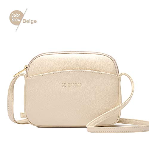 N / A Bolsos Cruzados Calientes para Mujeres Mini Bolso de Mensajero Casual de Color Caramelo para niñas Bolsos de Cuero con Solapa 20.5 * 16 * 8 cm