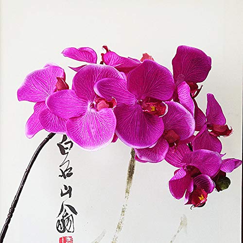 NAttnJf 1 Unid Flor Artificial Mariposa Orquídea Jardín Realista Fiesta de Boda Home Office Hotel Decoración 10#