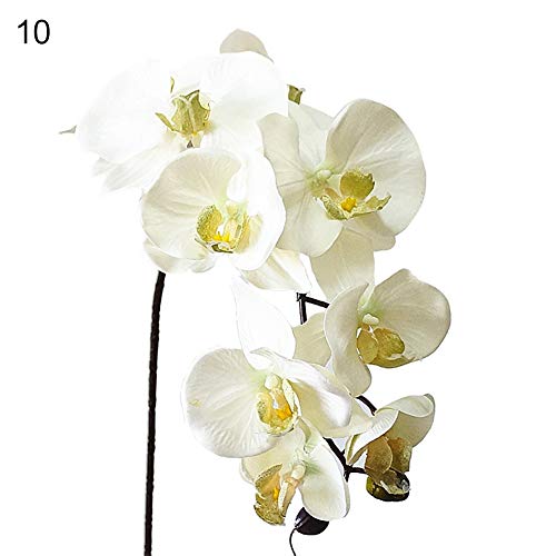 NAttnJf 1 Unid Flor Artificial Mariposa Orquídea Jardín Realista Fiesta de Boda Home Office Hotel Decoración 10#