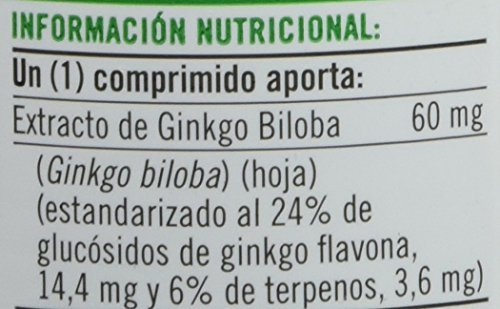 Nature's Bounty Ginkgo Biloba 60 mg Suplemento - 60 Tabletas