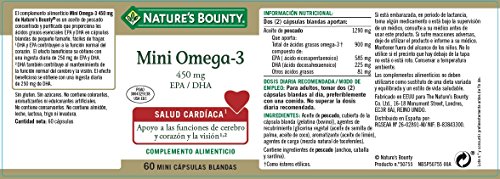 Nature's Bounty Mini Omega-3 450 mg EPA/DHA - 60 Cápsulas