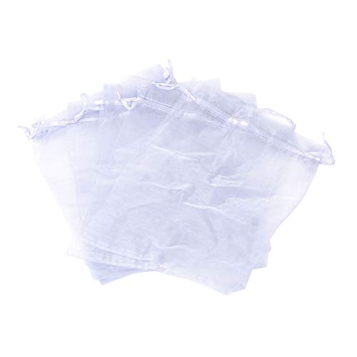 NBEADS Bolsas de Organza, 10 Unids 20×30 cm Rectángulo Gris Claro Bolsas de Organza para Perlas de Almacenamiento Favor de Partido Artesanía Encantos Embalaje