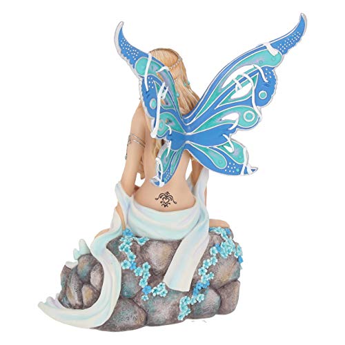 Nemesis Now - Jewelled Fairy Sapphire - Figura Decorativa con Forma de Hada, Resina, Color Azul, 19 cm, Talla única
