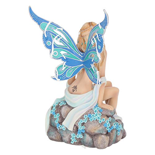 Nemesis Now - Jewelled Fairy Sapphire - Figura Decorativa con Forma de Hada, Resina, Color Azul, 19 cm, Talla única