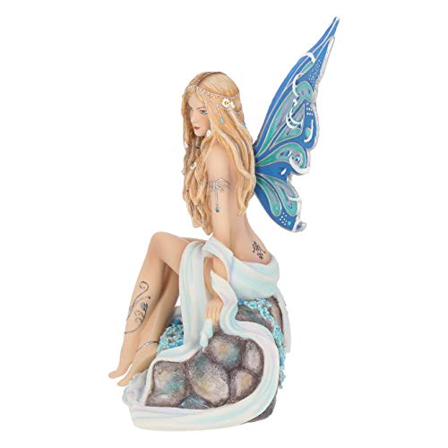 Nemesis Now - Jewelled Fairy Sapphire - Figura Decorativa con Forma de Hada, Resina, Color Azul, 19 cm, Talla única