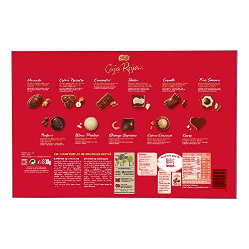 Nestlé Caja Roja Bombones de Chocolate - Bombones 2x800g
