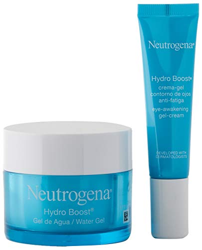Neutrogena Hydro Boost Pack Hidratación Facial 24 horas, Gel de Agua Hydro Boost 50ml y Contorno de Ojos Anti,Fatiga 15ml