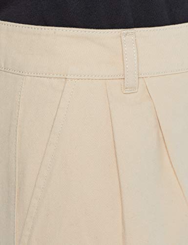 New Look Peter Pleated Pantalones, Blanco (Piedra 16), 44 para Mujer