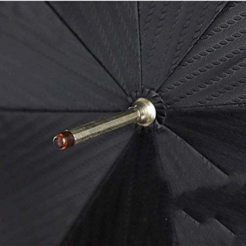 NO BRAND Suministros de Lluvia Personalidad Recta caña Animal Creativo Tocado Mango Negro Plástico sombrilla de Alta Gama Corporativa Paraguas Regalo Adecuado para Salir en días de Lluvia